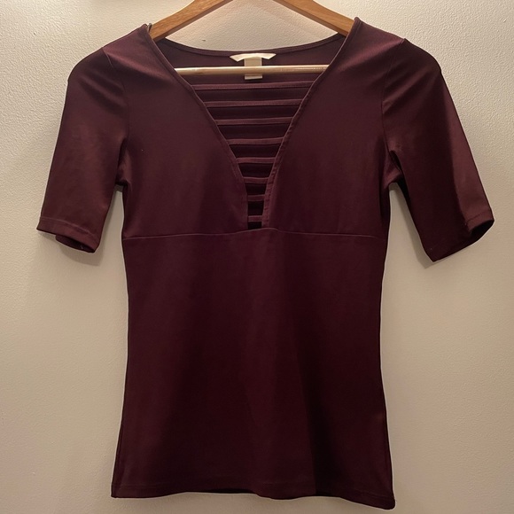 VDAY SPL H&M Burgundy Top - Picture 10 of 11